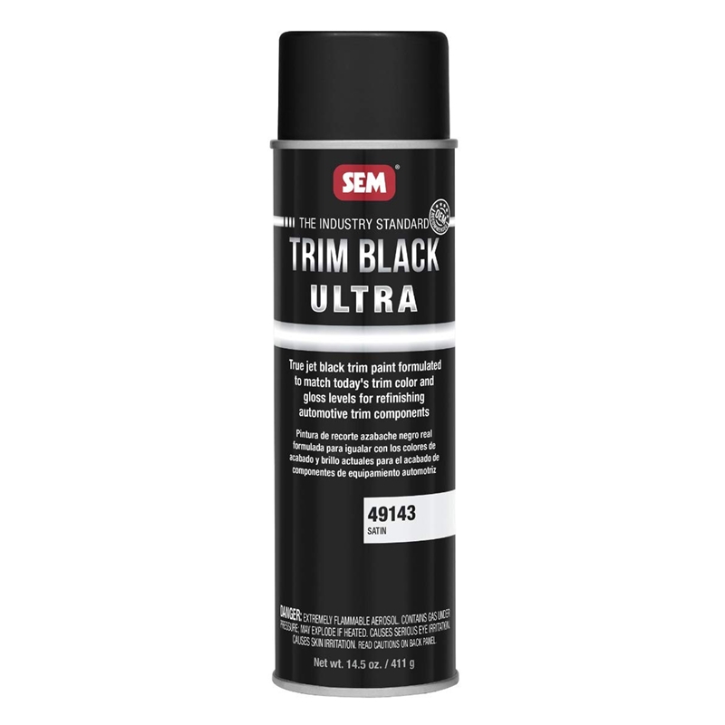 SEM Trim Paint Satin Black 14.5 Oz. Aerosol - 49143