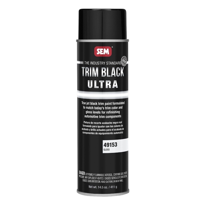 SEM Trim Paint Ultra Gloss Black 14.5 Oz. Aerosol - 49153