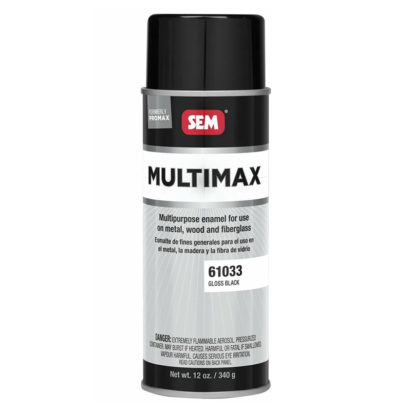 SEM Multimax Gloss Black Enamel Paint 12 Oz. Aerosol - 61033