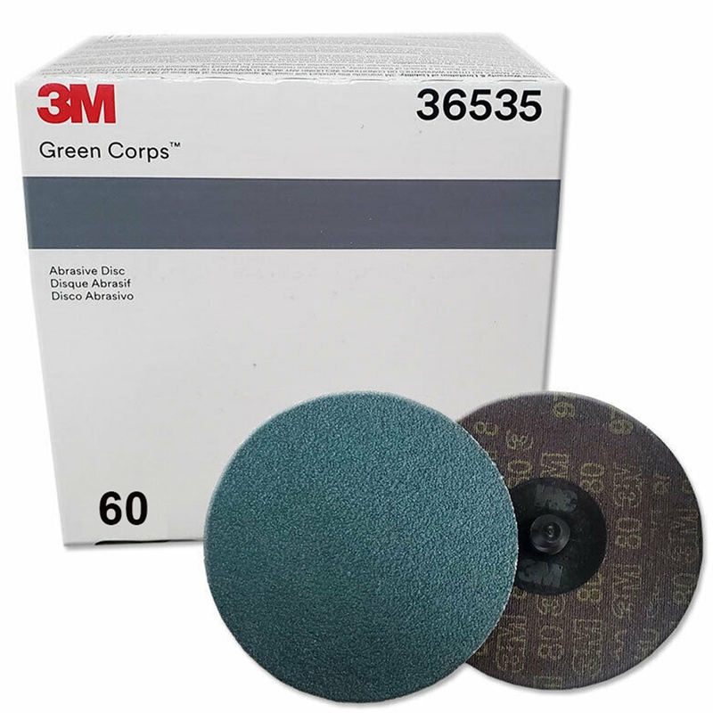 3M 3" 60 Grit Green Roloc Disc (Old #1407) (25/Box) - 36535